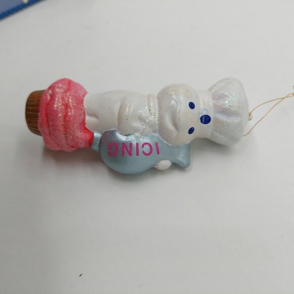 Kurt Adler Pillsbury Dough Boy Holding Cupcake Ornament 1998 - Picture 4 of 6